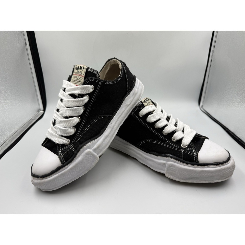 Maison Mihara Yasuhiro Baker Low Black White Men's Size US 10.5 EU 44 A01FW702